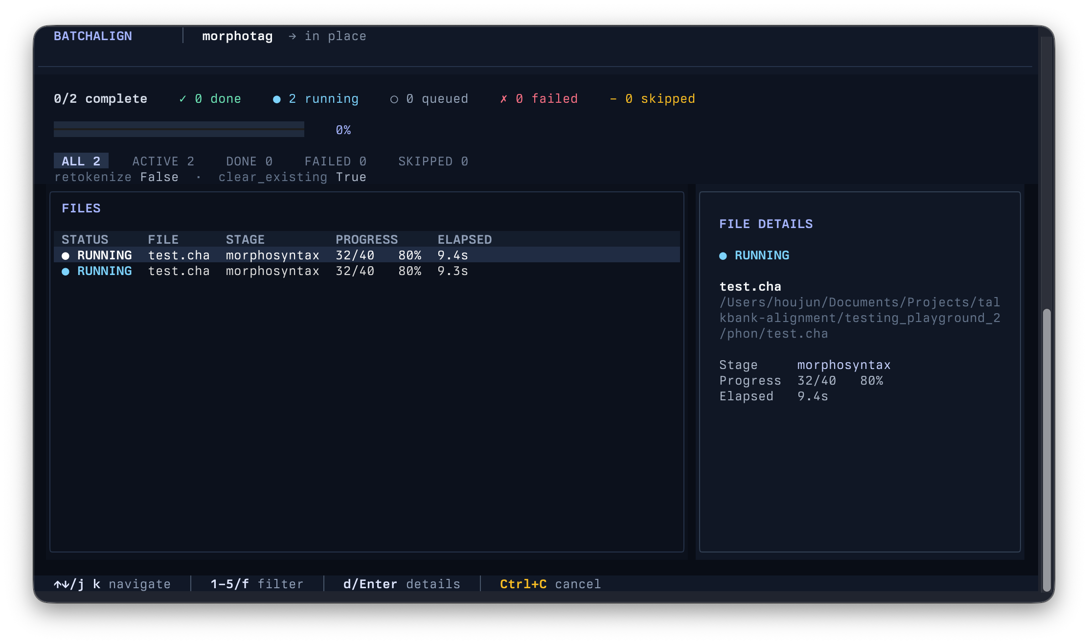 Batchalign CLI